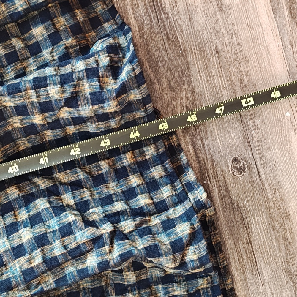 Duffield Lane Stephanie Dress. Navy Plaid. Size L - Picture 2 of 8
